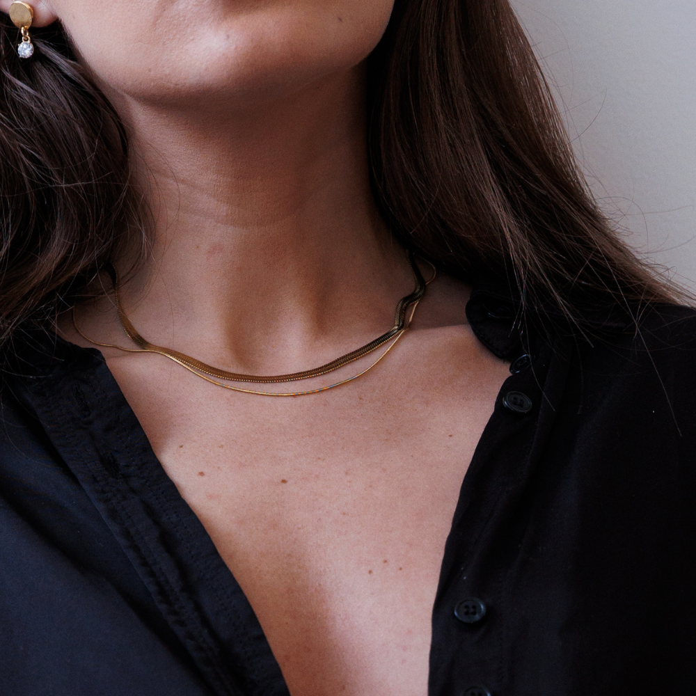 Tulum Double-Layered Gold Chain