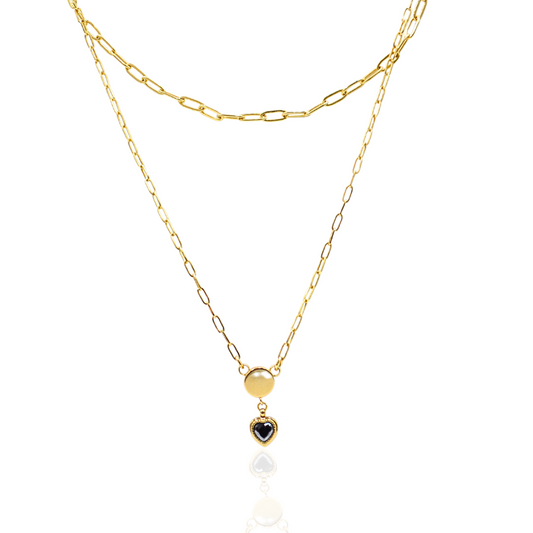 Alexandra Double-Layered Gold Links Necklace