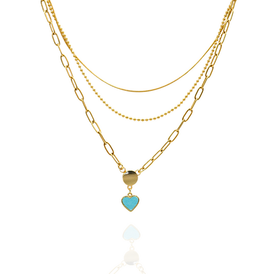 Diana Trio-Layered Gold Necklace