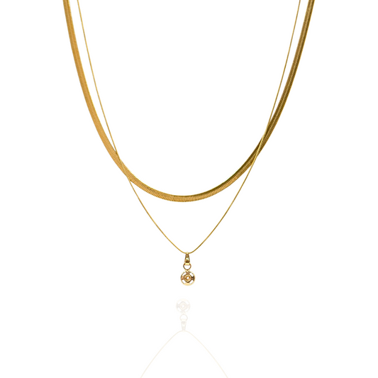 Tulum Double-Layered Gold Chain | Snap