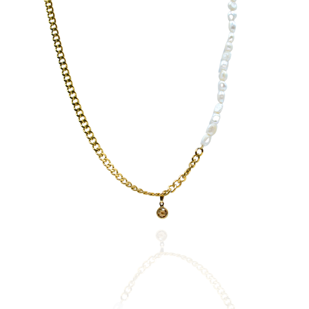 Florence Half Pearl Gold chain | Snap