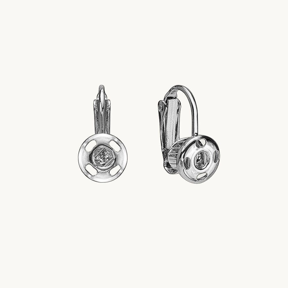 Pair of Clip-on Earring Bases | Silver