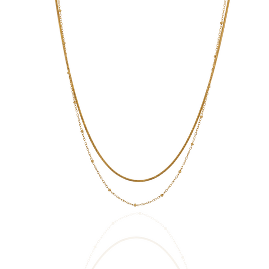 Augustine Double-Layered Gold Necklace