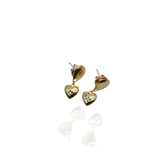 Lyon Gold Attached Earrings