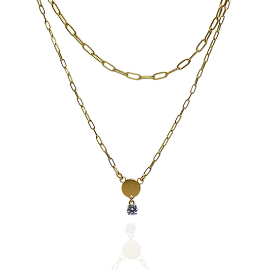 Bellatrix Double-Layered Gold Necklace