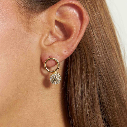 Pair of Attached Hoops Earring Bases | Silver